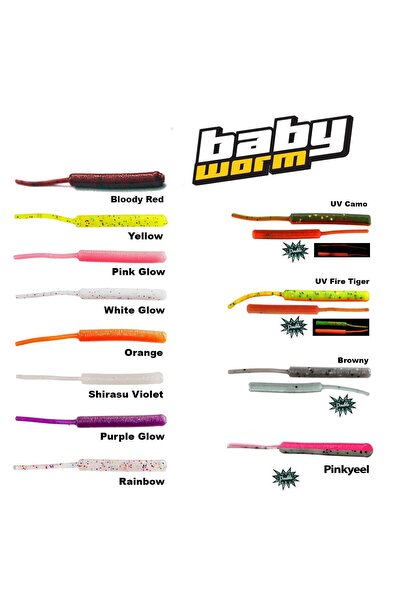 Fujin Baby Worm 5.2 Cm Floating Lrf Silikonu Uv Yellow
