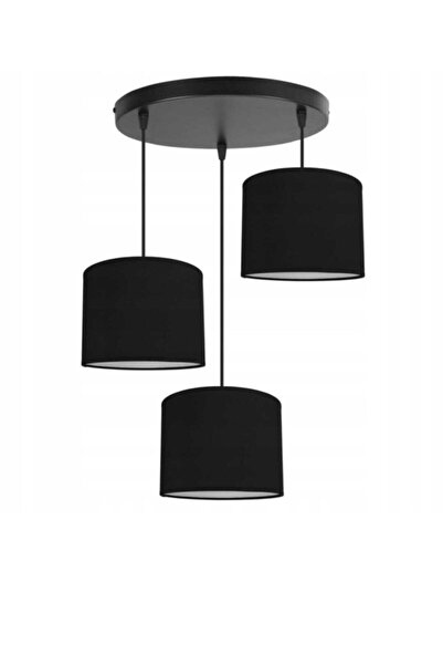AKDENİZ AYDINLATMA ELEKTRİK MALZEMELERİ 3lü Avize Sarkıt Siyah