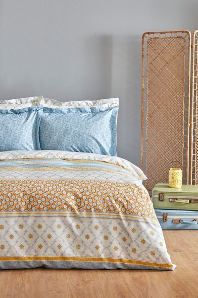 Sarah Anderson Carlene Double Duvet Cover Set Yellow