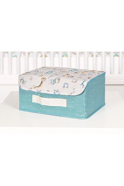 ALAS Organizator cutie multifunctionala pentru bebelusi cu capac Mini albastru 32x26x40cm