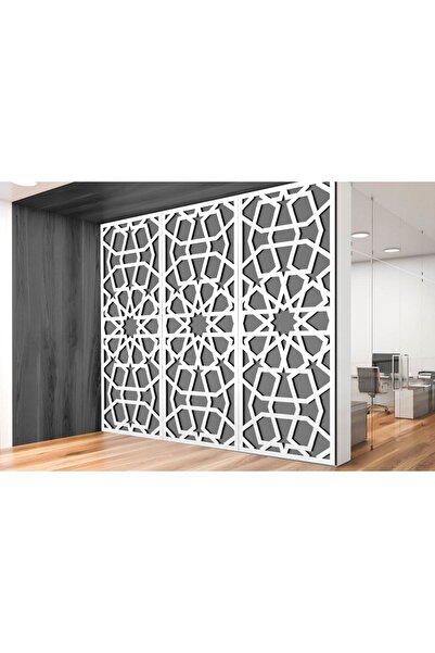 Liar Dekor Liar Ahşap Seperatör (Paravan) - KSP-203 - (18 mm) - (100 cm x 210 cm) - (Beyaz)