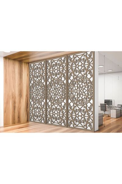 Liar Dekor Liar Ahşap Seperatör (Paravan) - KSP-200 - (18 mm) - (60 cm x 160 cm) - (Ham)