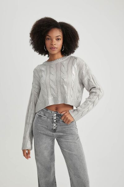 DeFacto Oversize Wide Fit Crew nyakú pulóver B3874ax23wn