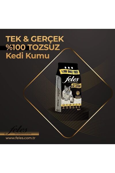 FELES Kedi Kumu %100 Tozsuz 10 Lt