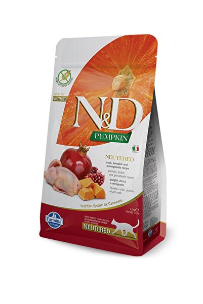 N&D Nd Kısırlaştırılmış Kedi Maması 1,5kg Bıldırcın Balkabağı Ve Narlı Pumpki...