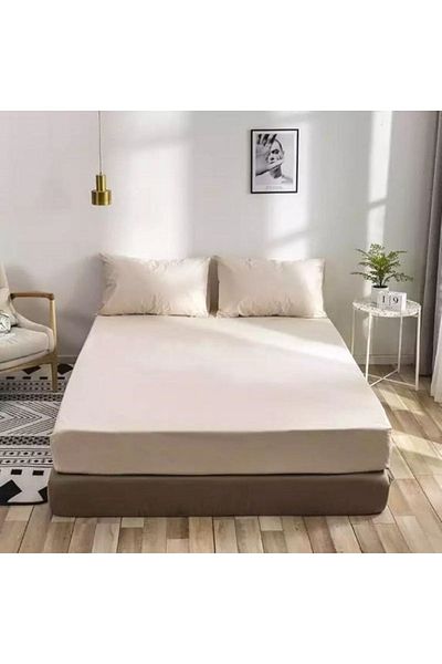 Mode More Cream Colored 100% Cotton Combed Elastic Sheet 1st Quality Domestic Production