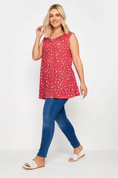 Stil Diva V-Neck Lace Detailed Plus Size Blouse - Unlined, Zero Sleeve303247