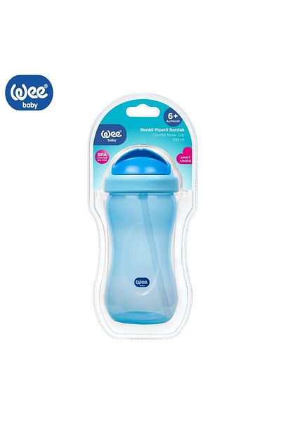 Wee Baby 761 Colorful Straw Cup 350 Ml 6+month Blue