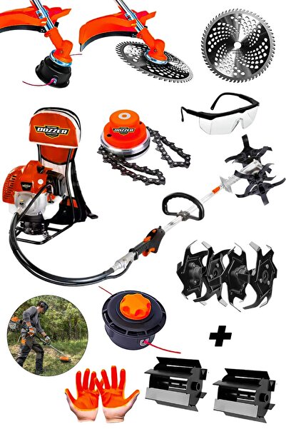 DOZZER Alman Land Serii 2.4hp Benzinli Sırt Tipi Ot Çim Biçme Tırpan Makinesi...