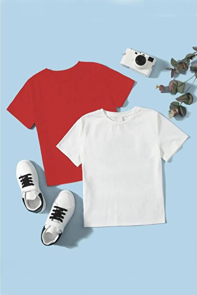 trendypassion Tricou pentru copii din 2 piese din bumbac, cu potrivire confor...