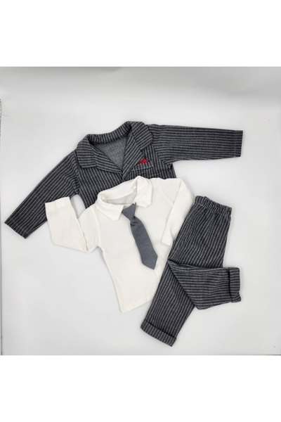 By Cwhr Baby Boy Necktie Shirt and Trousers Suit with Jacket