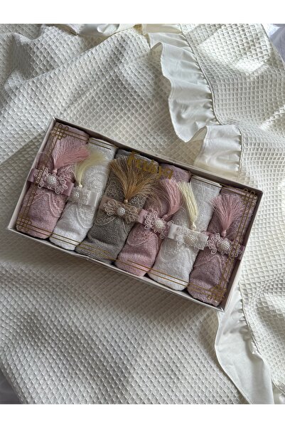 Blue Atelier 6’lı Çeyizlik Püsküllü Mutfak Havlusu 30x50