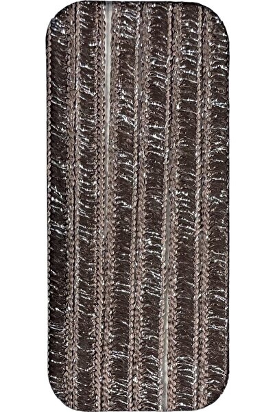 ARIKAN HOME Kahve-gümüş Renk Simli Ipek Koza Ip Serisi Yüksek Kalite Dokuma Özel Ölçü Ip Perde