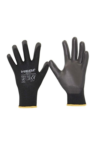 ery iş güvenliği ekipmanları Hegi Pu Kaplı Polyester Eldiven