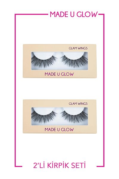 Made u Glow Glam Wings 2-Piece Eyelash Set