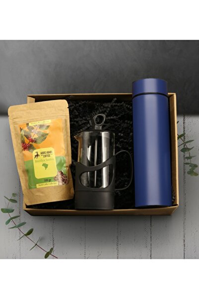Genel Markalar Dereceli Termos & French Press & Filtre Kahve Hediye Seti