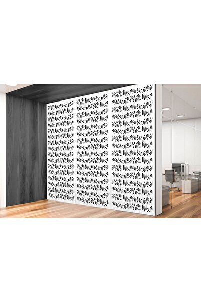 Liar Dekor Liar Ahşap Seperatör (Paravan) - KSP-03 - (10 mm) - (69 cm x 139 cm) - (Beyaz)