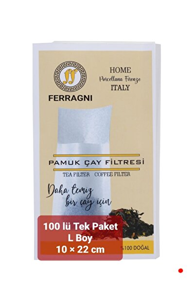 FERRAGNI HOME Porcellana Firenze Çay Demleme Poşeti (Çay Filtresi) 10*22 cm( L BOY) Tek Paket (100 Adet)
