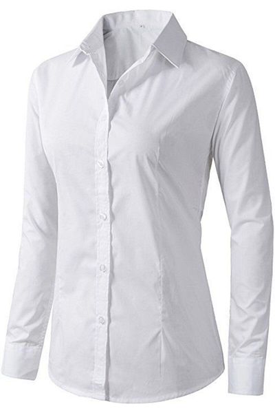 by shirts collection Cămașă sport din popelin alb din bumbac