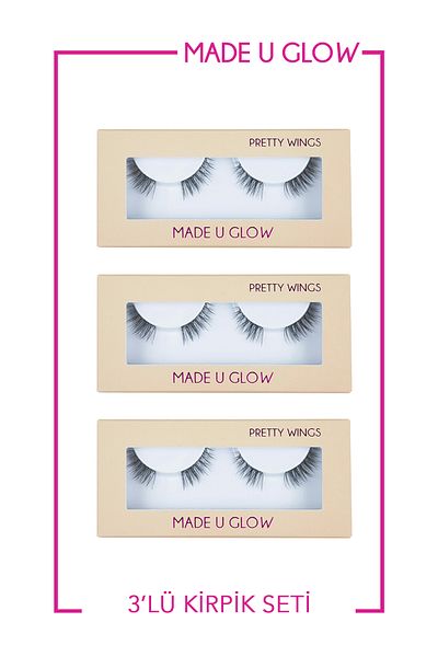 Made u Glow Pretty Wings 3-Piece Eyelash Set