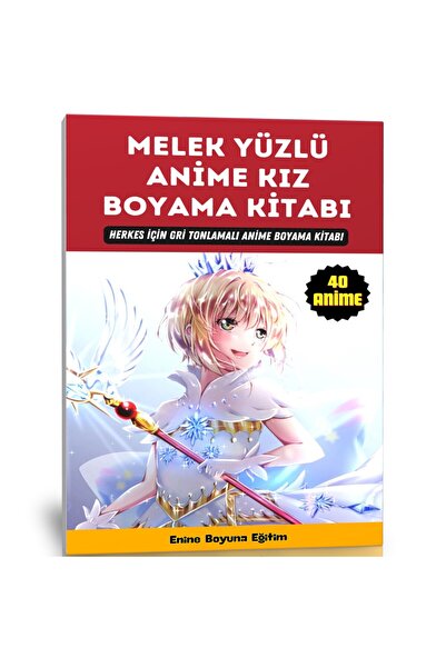 Enine Boyuna Eğitim Angel Face Anime Coloring Book (50 Coloring Pages)