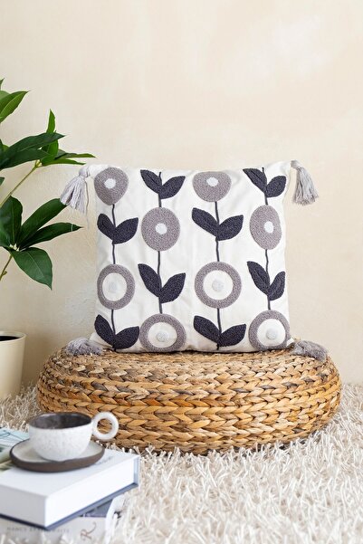 UON Декоративна наволочка Punch Наволочка Silver Daisy Бавовняна наволочка 43...