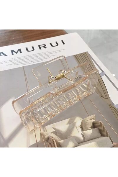 GÜLPEŞE Şeffaf Dikdörtgent Mandal Toka