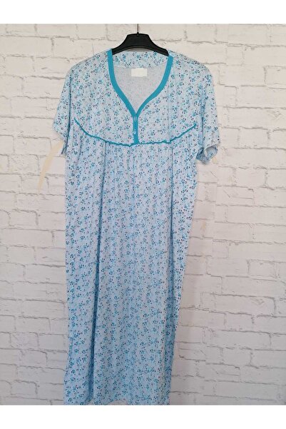 anne moda ankara Cămașă de noapte întreagă de vară din bumbac subțire cu mânecă scurtă