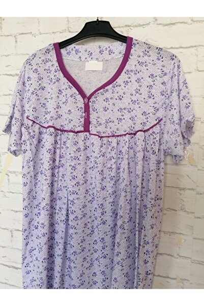 anne moda ankara Short Sleeve Full Summer Thin Cotton Nightgown