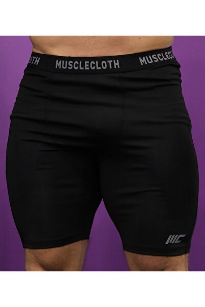 MUSCLECLOTH Training Erkek Şort Tayt Siyah