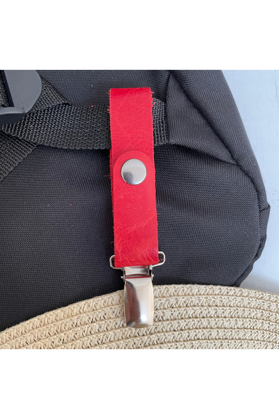 Genel Markalar TakBırak Şapka & Aksesuar Askı Klipsi, Hakiki Deri&Metal Aparat Valiz Çanta Askısı Aksesuarı,1 Adet