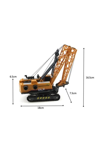 TRUST STORE Metal Kule Vinç 1:55 İnşaat Makinası Oyuncak İş Makinası