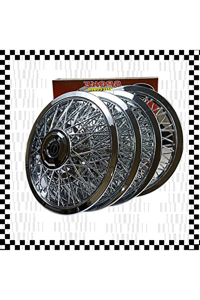 Tomris Auto Parti ETİKET TELLİ JANT KAPAĞI NİKELAJ 12" JANT A Kalite