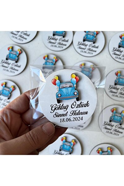 fabriflow exclusive Sünnet Arabası Balonlu Figürlü sünnet Magneti 25adet