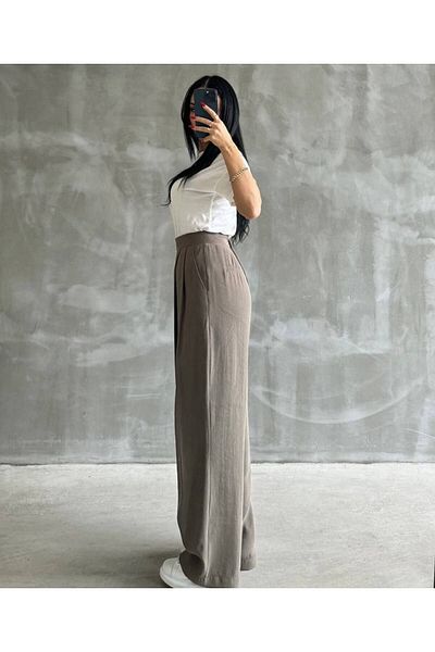 buqre's moda Flowy Thin Tiril Tiril Palazzo Pants