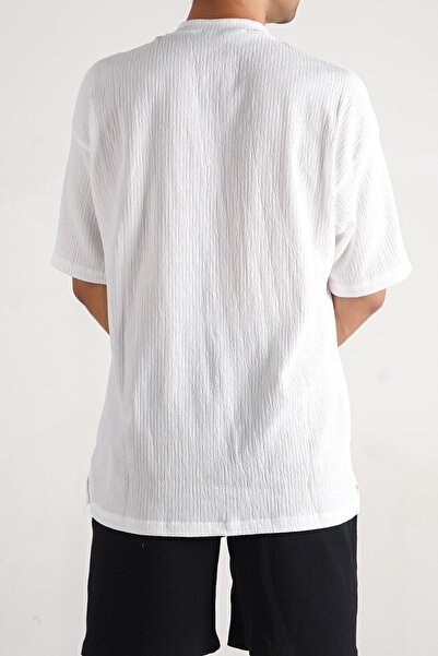 İnsane Minds Drop Neck Three Quarter Sleeve Oversize T-Shirt