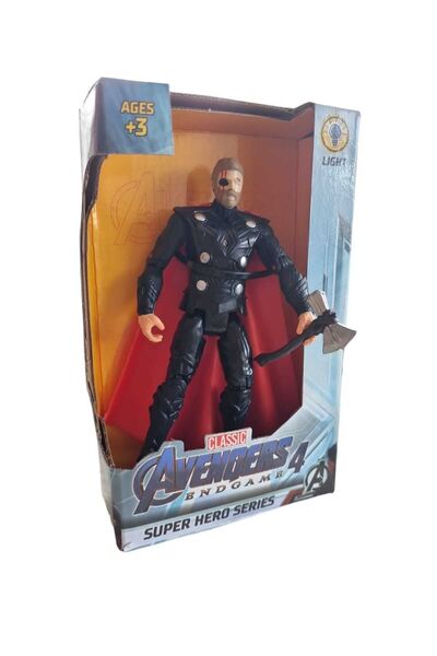 TURKAFONE Avengers Endgame Oyuncak Işıklı Thor Baltalı Figür Eklemleri Hareketli
