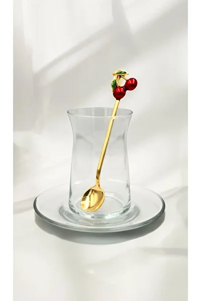 iQey Home Cherry Detailed Teaspoon - 6 PCS
