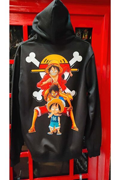 FG KONNİCHİWA Hanorac cu glugă tăiat cu laser - One Piece Luffy Zoro Ace Monk...