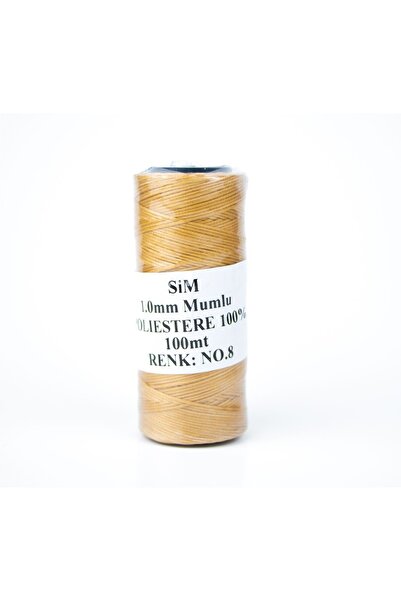 AiryFooT Sim Mumlu Ip 1 Mm-100 Mt Poliestre Mumlu Iplik Takı Deri Hobi Saraç Ipliği Çanta Ipi