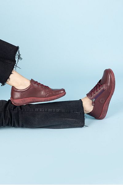 Getcho Pantofi Casual damă Cosmina Rosii Claret Piele Veratica