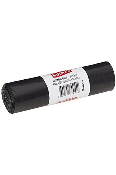 Koroplast Eco Industrial Garbage Bag, Jumbo, Black