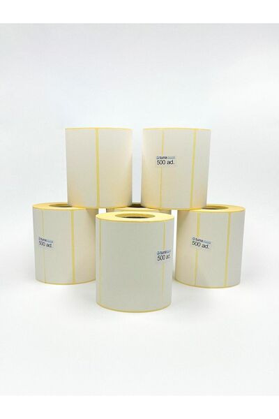 Tuna 80x100 Termal Rulo Etiket 500'lik Sarım 5 Adet