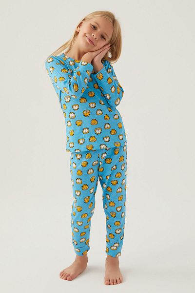 Rolypoly Set de pijamale albastre cu maneca lunga pentru fete