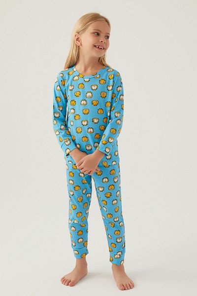 Rolypoly Set de pijamale albastre cu maneca lunga pentru fete