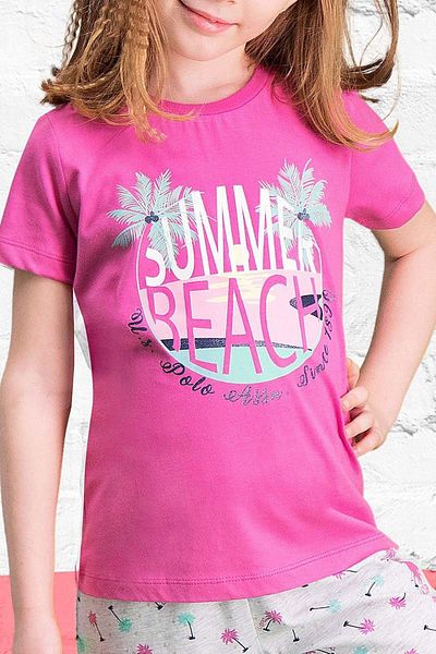 U.S. Polo Assn. Set bermude pentru fete fucsia licențiat