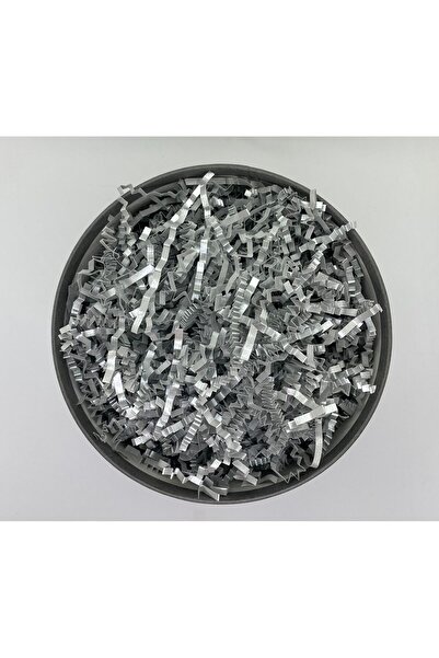 Kağıtmarket 500 Gr Zigzag Kırpık Kağıt , Kırpıntı Kağıt * Metalik Gri