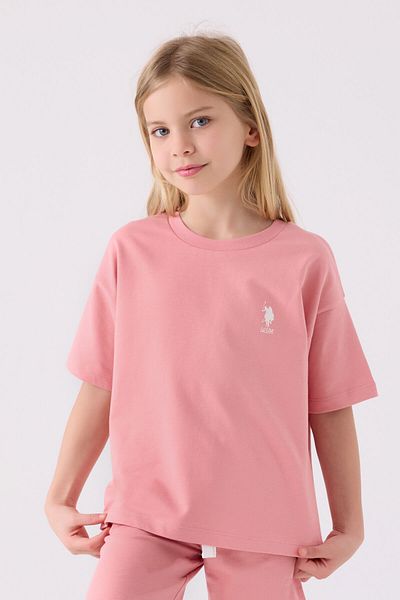 U.S. Polo Assn. Lány rózsaszín bermuda öltöny