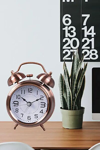 TechnoStation Dekoratif Büyük Boy Masa Üstü Işıklı Çalar Saat Eskitme Şirin D...