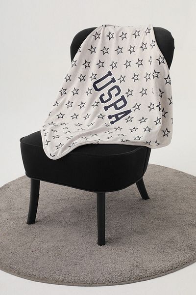 U.S. Polo Assn. U.S. Polo Assn Beige Star Pattern Baby Blanket